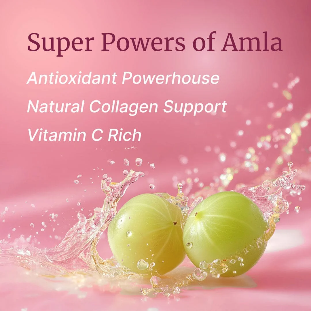 Amla Gummies I Vegan Gummies with Plant-based Actives for Anti-aging Benefits, Healthy Skin, Digestion and Immunity - Pack of 2 - Image 3