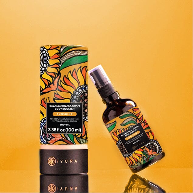 Balaayah Black Gram Body Booster - Sunshine Blend - Body Massage Oil For Mature, Dry, Aging Skin