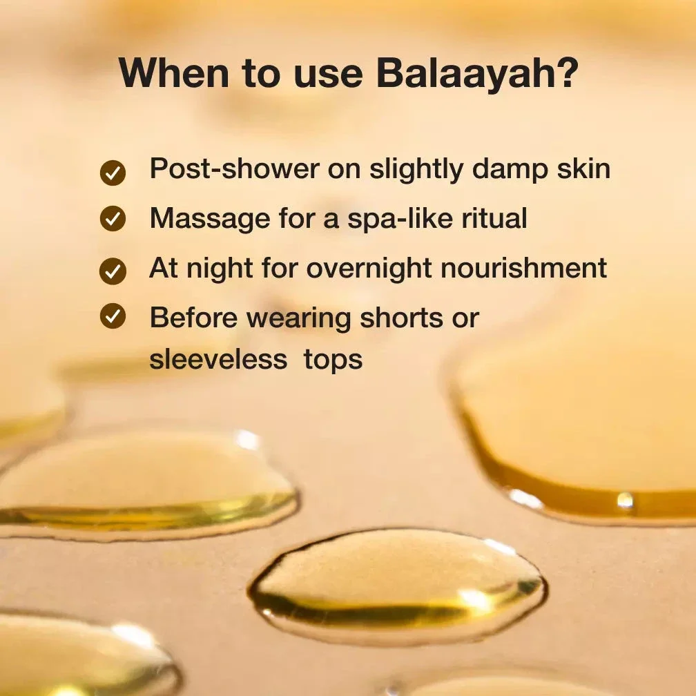 Balaayah Black Gram Body Booster | Tea-Garden Blend - iYURA's Ayurvedic, Skin-Firming Body Oil - For Dry, Mature, Aging Skin - Image 6