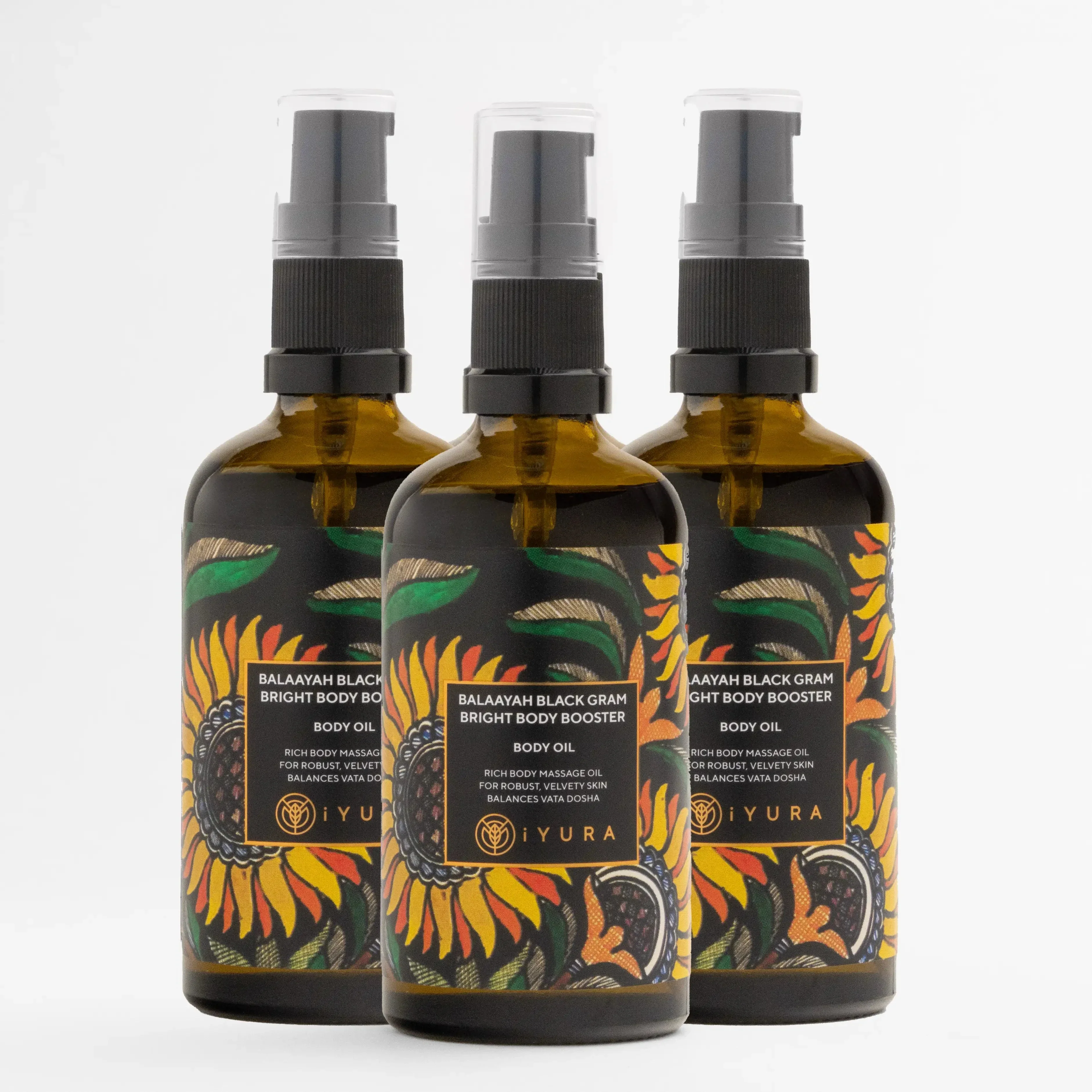Balaayah Black Gram Bright Body Booster - Bestselling Firming Body Oil for Mature, Aging Skin - Pack of 3