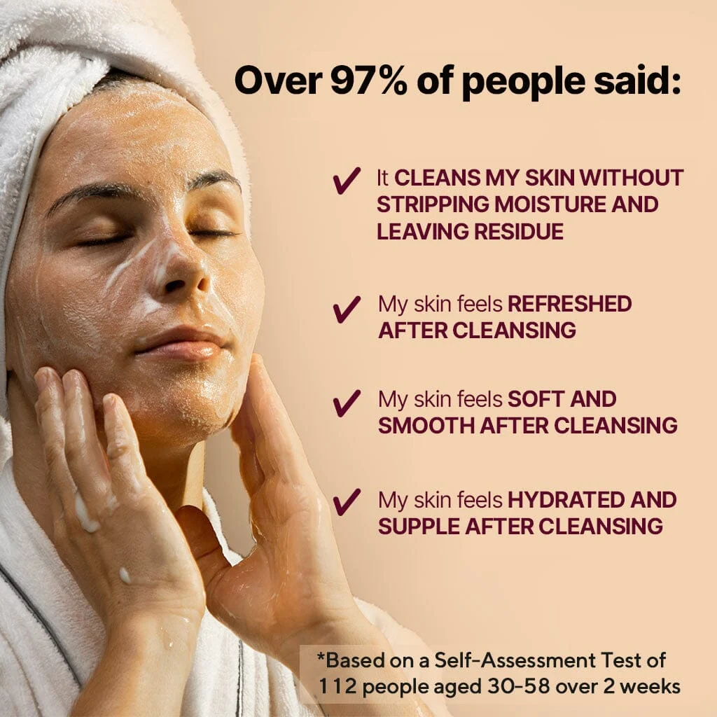 Blavana Face Cleanser – Cleans, Moisturizes, Brightens, Dry, Dull, Aging Skin - Revolutionary Formula with Black Gram - Best Face Cleanser for Mature Skin - With Clinically Tested Ingredients - Image 4