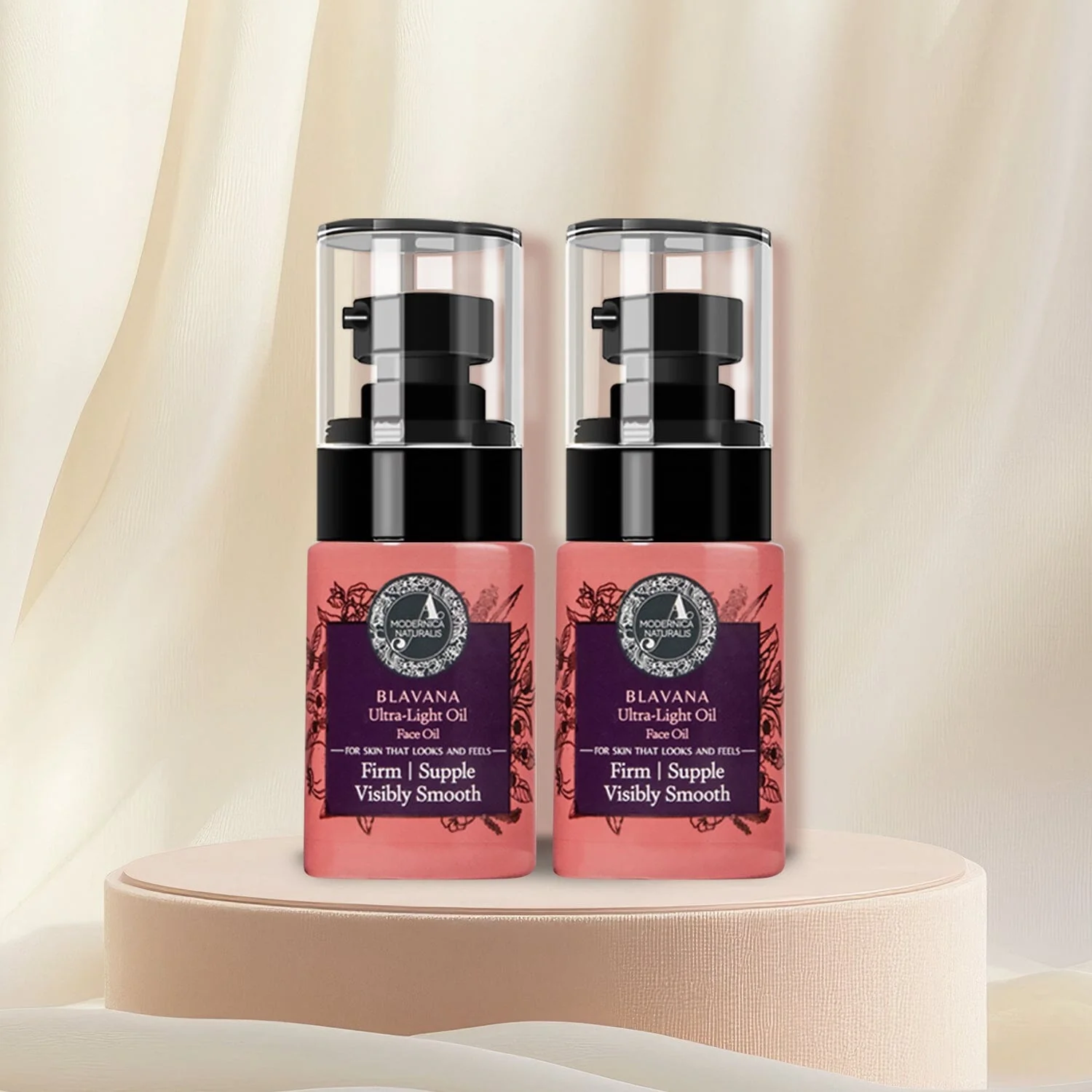 Blavana Ultra-Light Face Oil – Moisturizes, Softens, Firms Dry, Aging, Crepey Skin - Revolutionary Formula with Black Gram – Best Face Oil for Firm, Supple and Smooth Looking Skin – With Clinically Tested Ingredients - Pack of 2