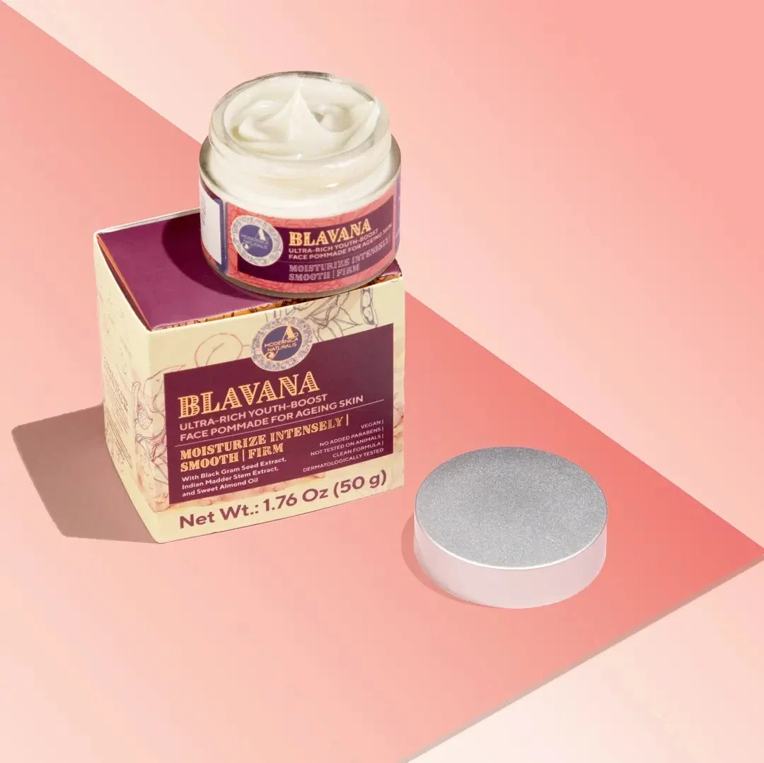 Blavana Ultra-Rich Youth-Boost Face Pommade - Enriched with Black Gram & Manjistha - For Dry, Aging, Mature, Dull Skin - Pack of 2 - Image 4