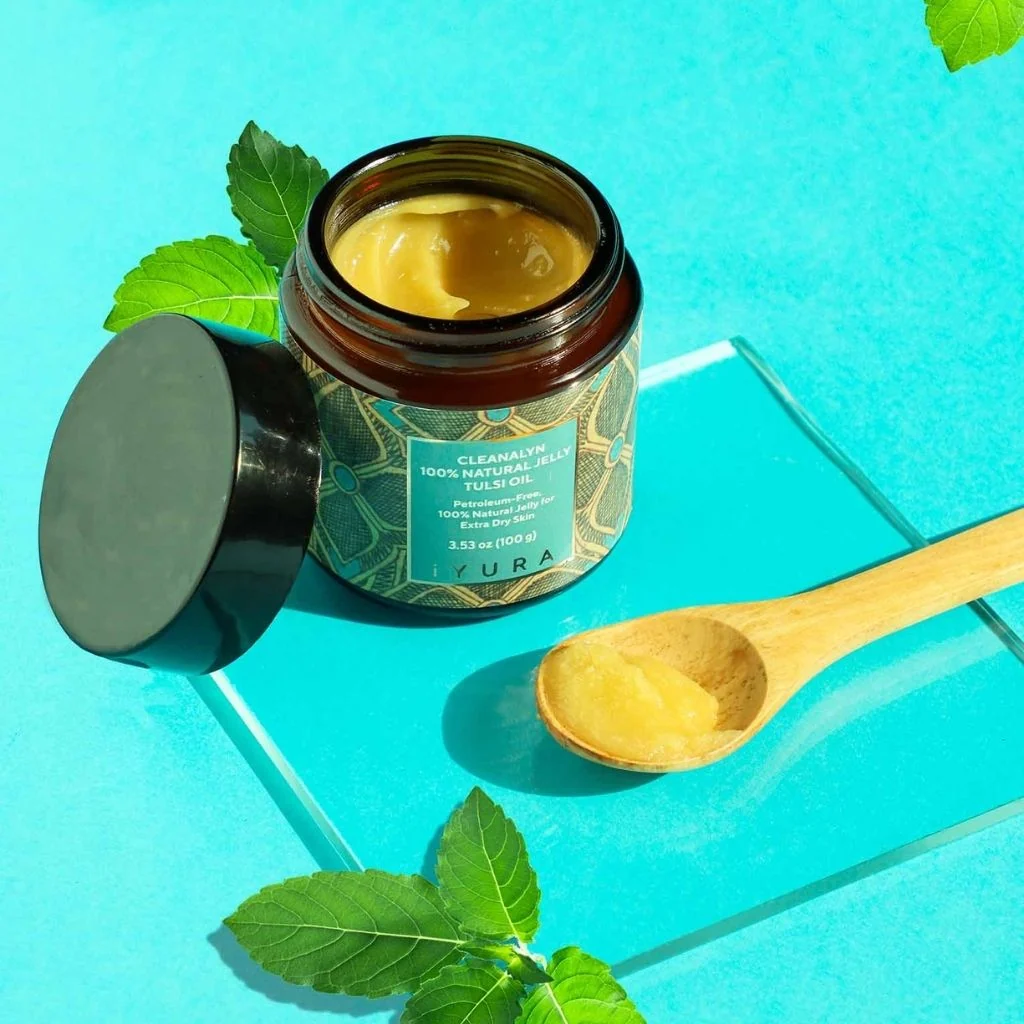 Cleanalyn Tulsi - Petroleum-FREE 100% Natural Skincare Jelly - For Moisture and Firmness - Image 4