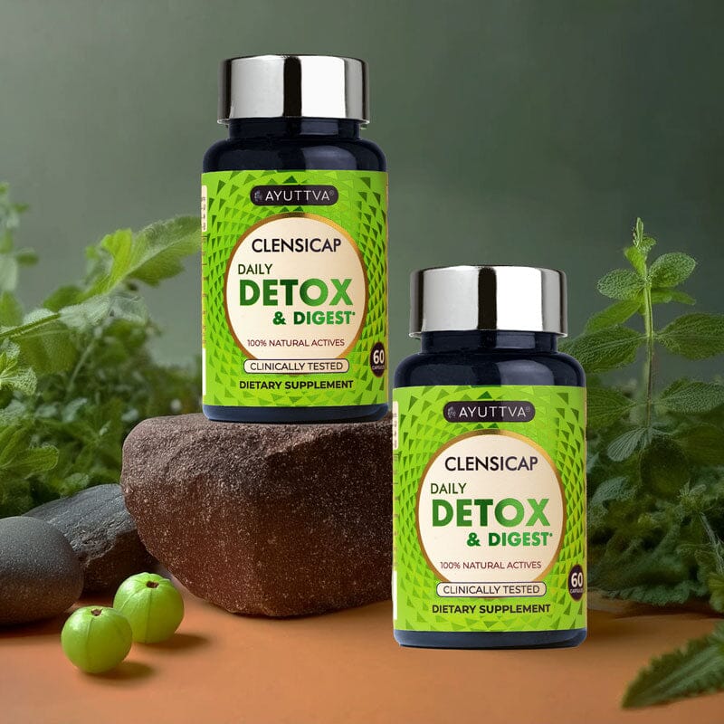 Clensicap - Clinically Tested 3-Way Detox Dietary Supplement - Pack of 2