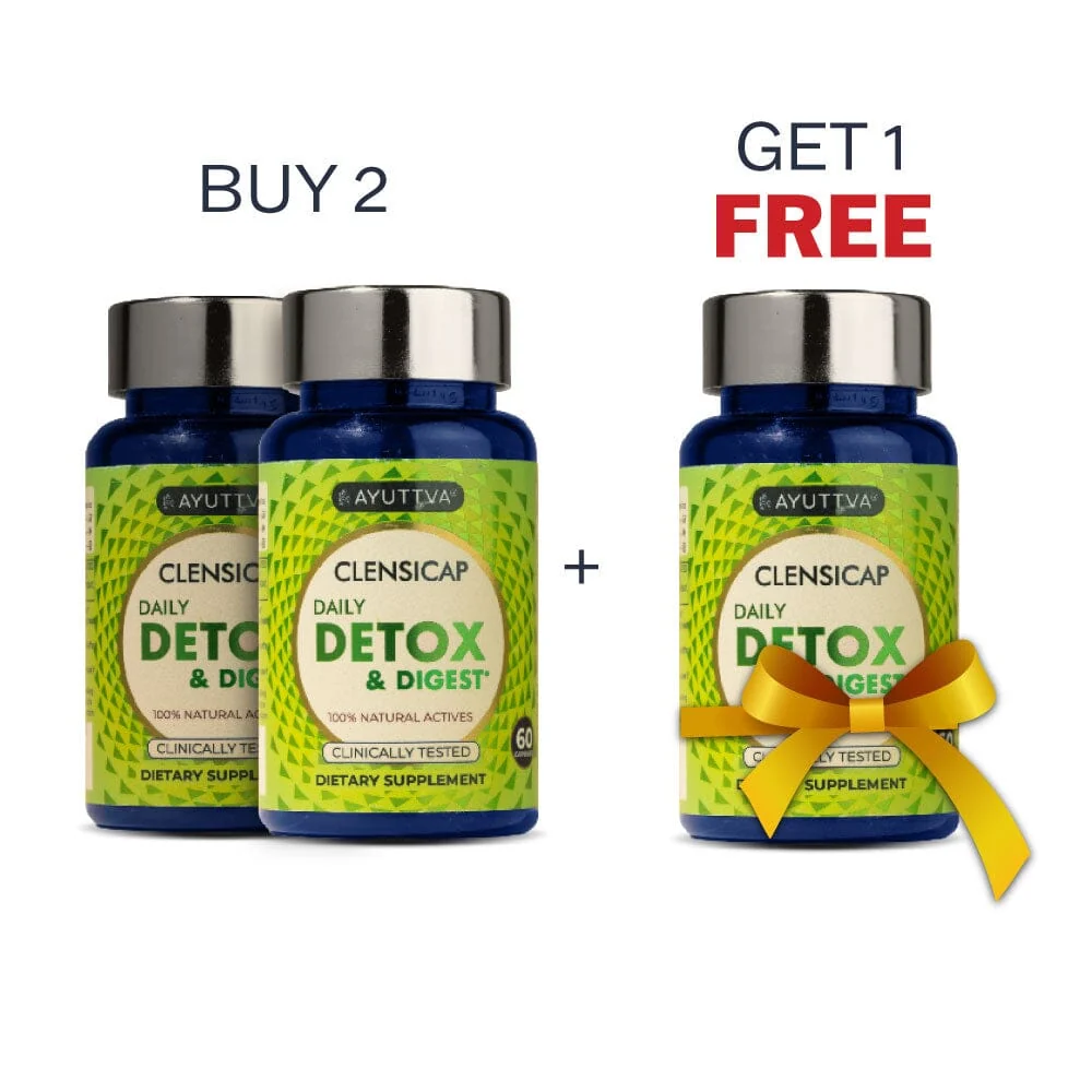 Clensicap - Detox Supplement for Improved Strength, Stamina, Sleep and Digestion - Pack of 2 - Get Another Clensicap FREE