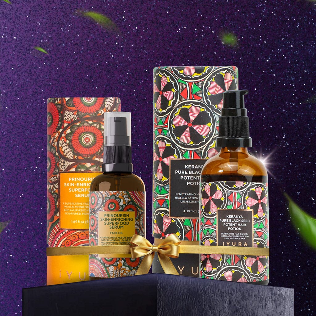 FREE BLACK FRIDAY GIFT: Silken Glow Face & Hair Duo - Full Sizes of Prinourish Skin-Enriching Superfood Serum and Keranya Hair Potion worth $86!