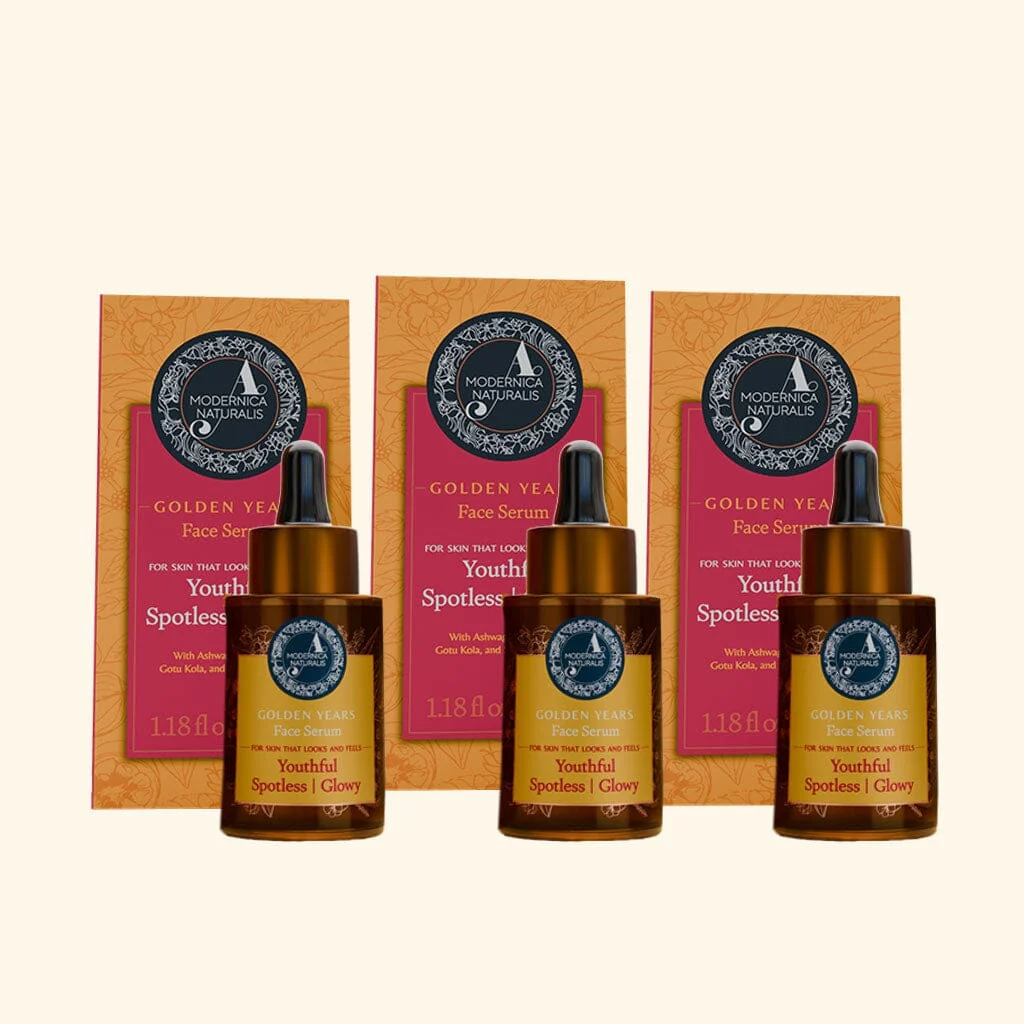 Golden Years - An Ayurvedic Gem to Reduce Age Spots, Clear Complexion & Unwrinkled-Appearance - Pack of 3