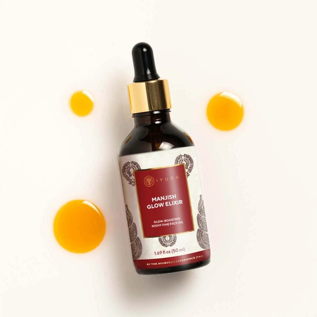 Manjish Glow Night Time Elixir - Ayurvedic Night-Time Face Oil For Glowing Skin - Image 2
