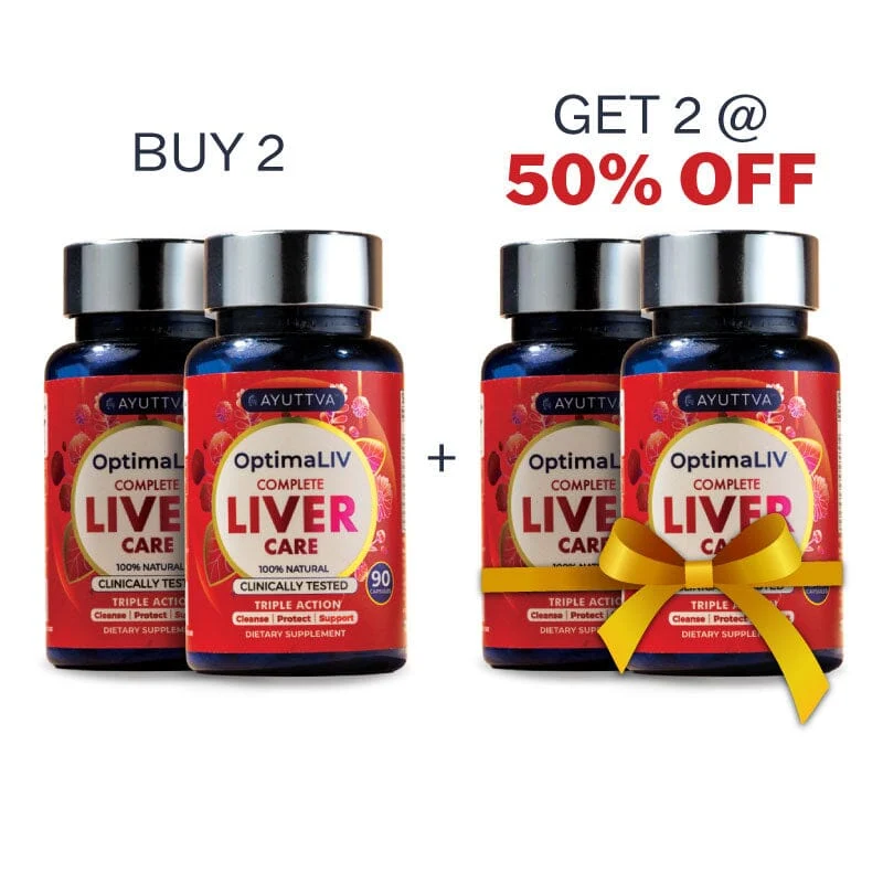 OptimaLIV - A Clinically Tested Ayurvedic Liver Function Supplement | Pack of 2 - Get Another Pack of 2 at 50% OFF
