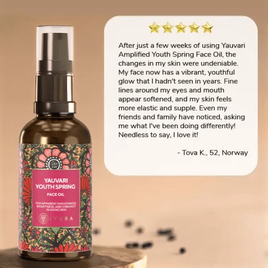 Yauvari Amplified Youth Spring - For Mature, Aging, Dry Skin | iYURA's First Neck-Face-Décolleté Protein-Serum - Image 2